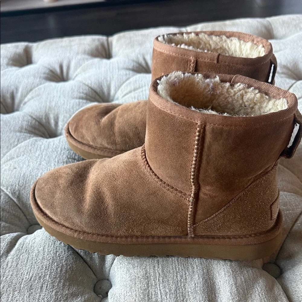 UGG Chestnut Suede Boots with‎ Plush Lining